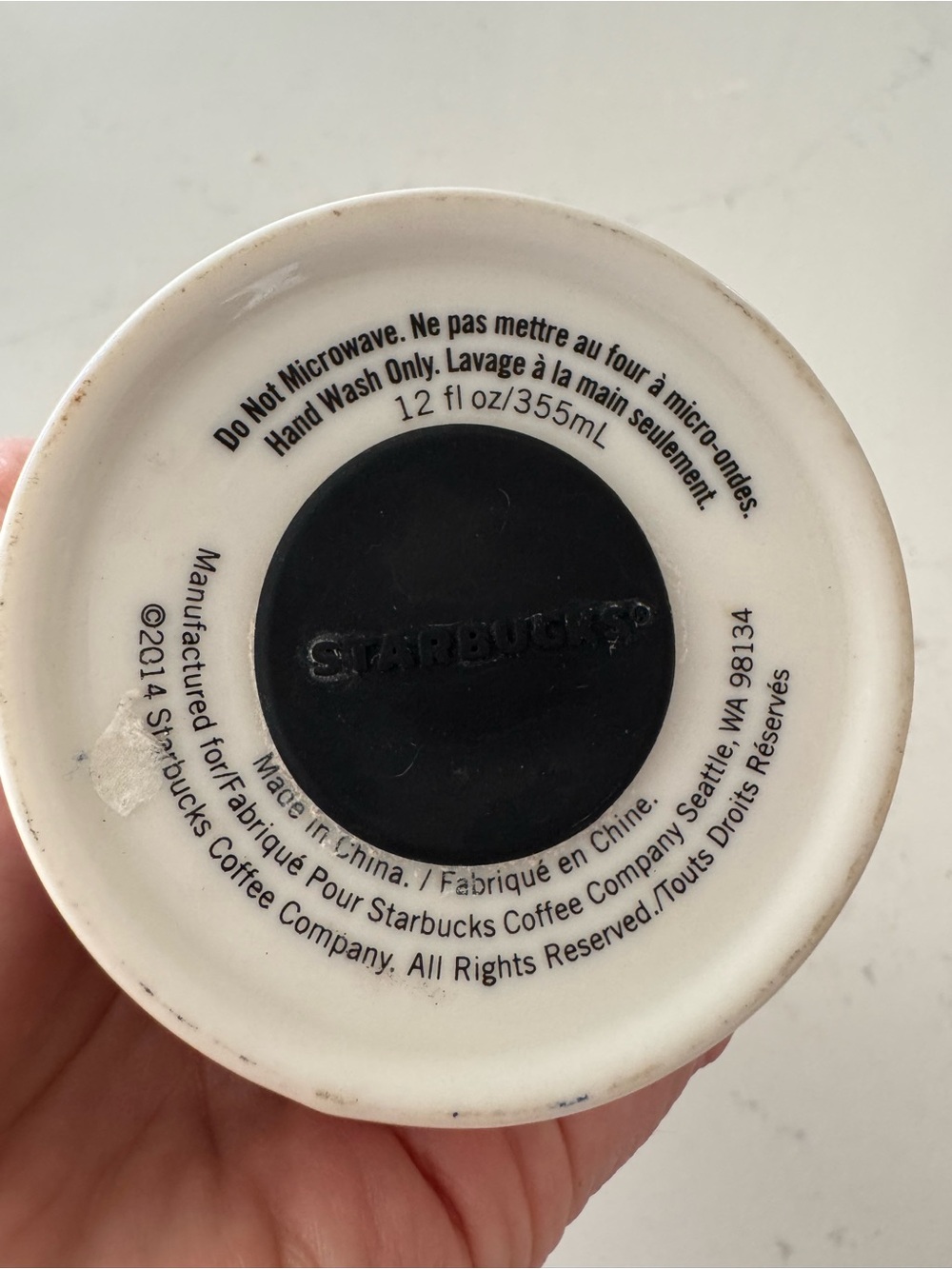 Starbucks RARE 2014 Starbucks Valentine Travel Tumbler Mug, 12 oz., Black Hearts - Picture 7 of 7